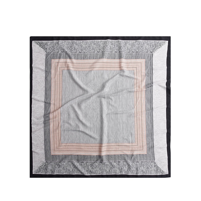 Khăn Choàng Lụa Màu Trơn Dáng Vuông 90 * 90CM Phong Cách Hàn Quốc Đơn Giản Thời Trang Cho Nữ