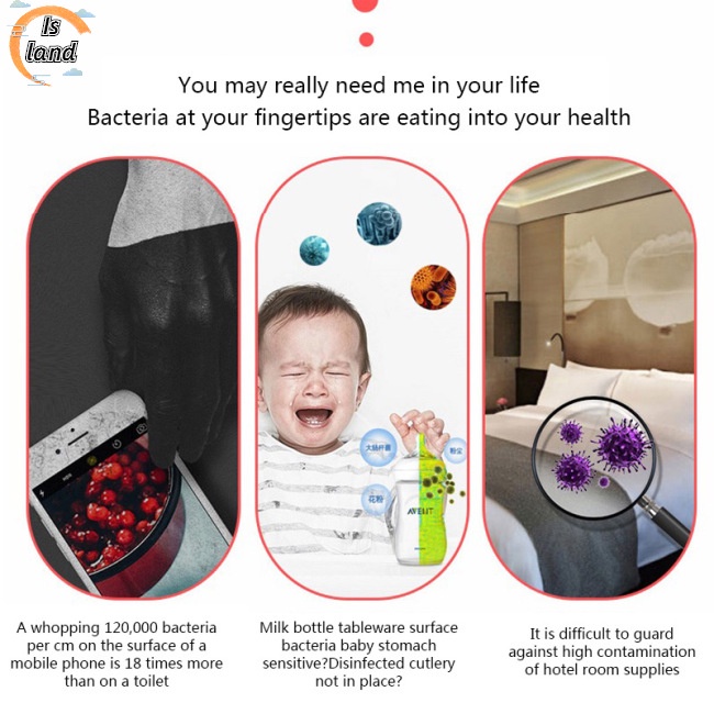 Đèn Khử Trùng Bằng Tia UV Và Nhựa Kích Thước Nhỏ Gọn Kèm Điều Khiển Từ Xa Tiện Dụng Cho Gia