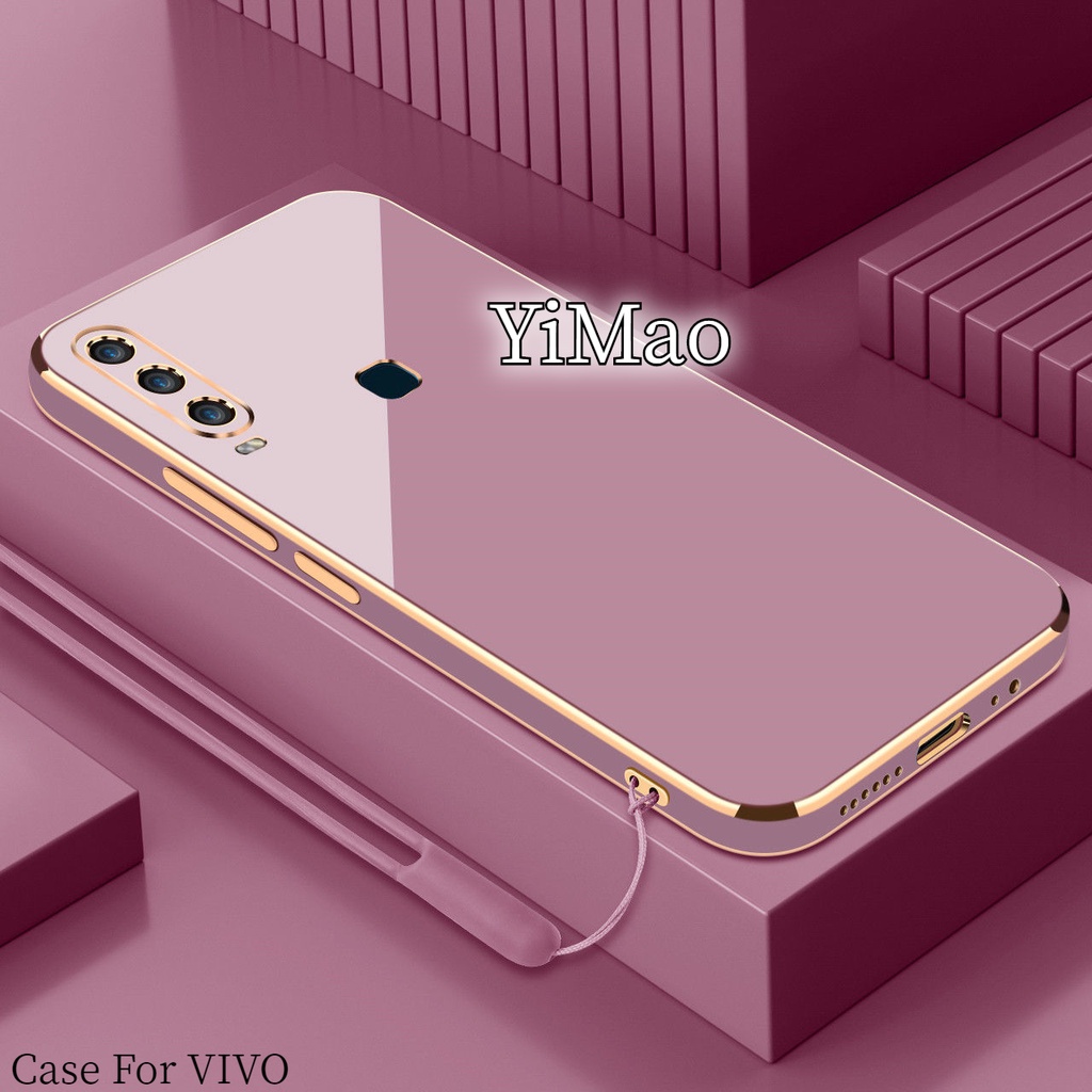 Ốp Điện Thoại Mạ Bóng Có Dây Đeo Cho Vivo 1915 1916 V1928A 1814 1815 1933 1919 1915 1907 1920 1611