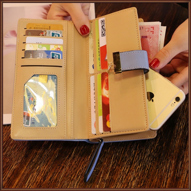 Ví Da Cầm Tay Dáng Dài Họa Tiết Lá Rỗng Thời Trang Cho Nữ