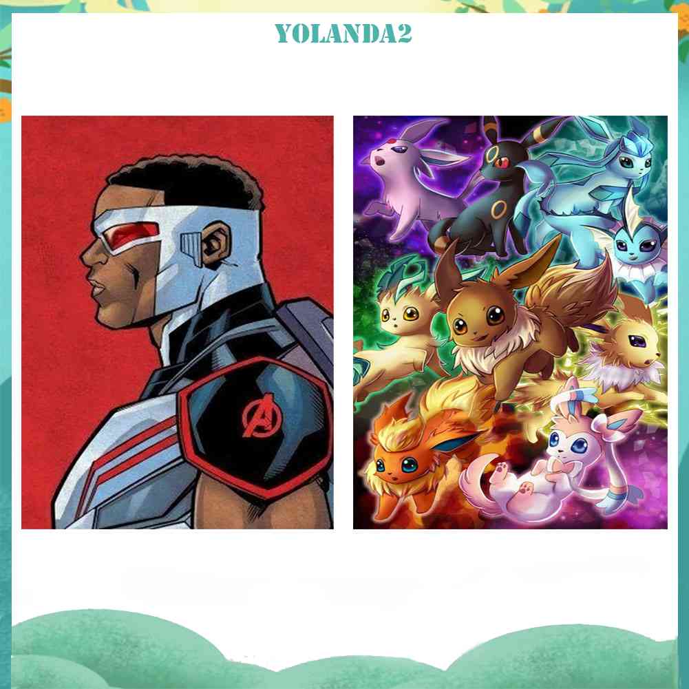 Bộ Tranh Đính Đá 5D Họa Tiết Hoạt Hình Dễ Thương Độc Đáo DIY Dùng Trang Trí Nhà Cửa