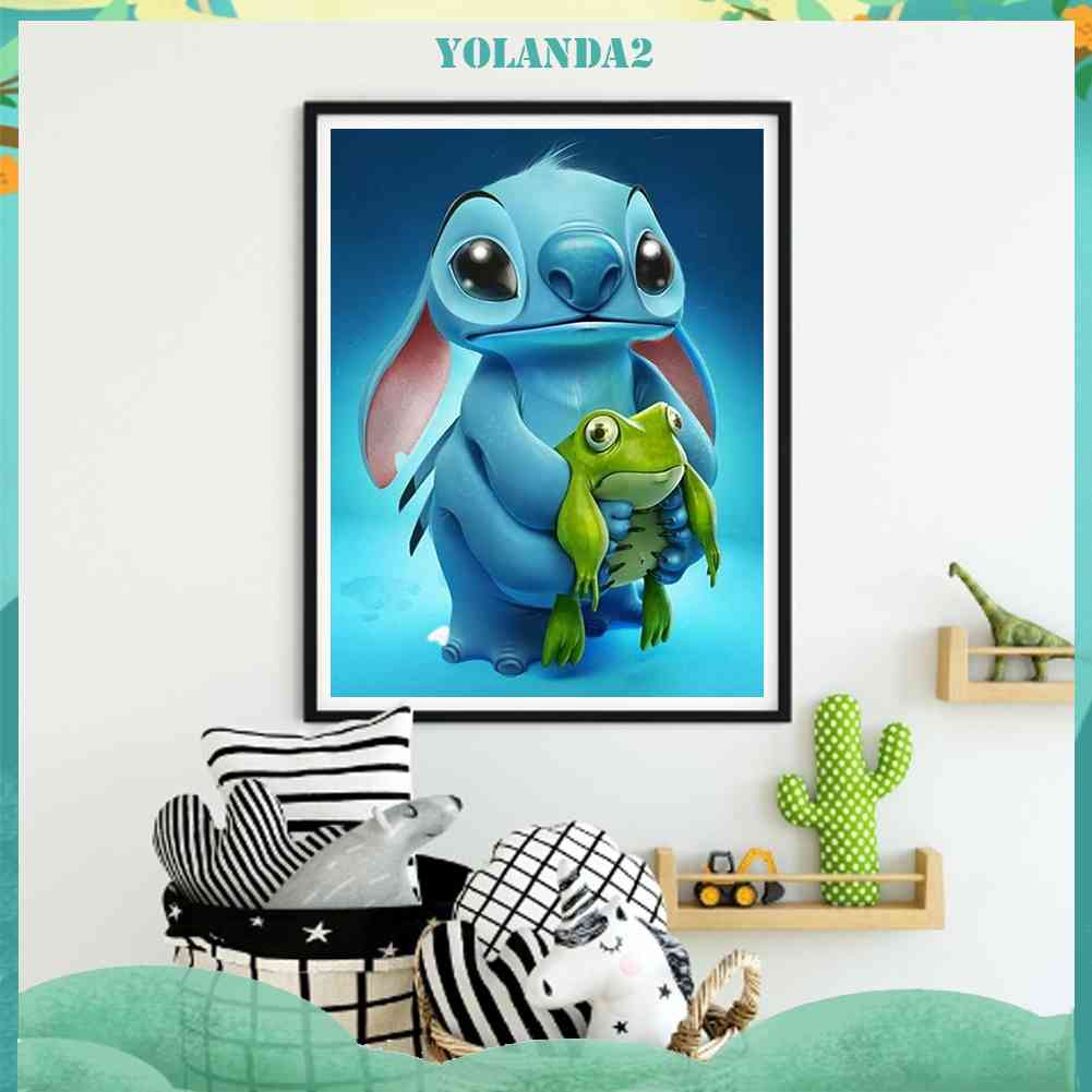 Tranh Đính Đá Kim Cương Toàn Bộ 5D DIY Hình Vẽ Ếch Nhỏ