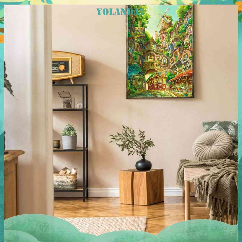 Tranh Đính Đá Kim Cương Toàn Bộ 5D DIY Hình Lâu Đài