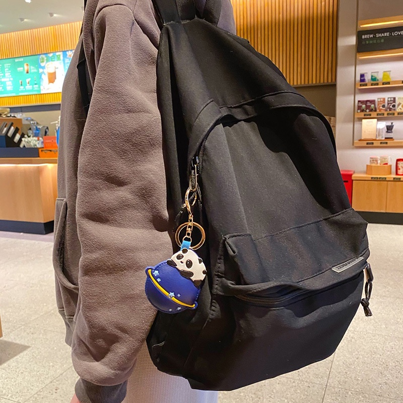 Móc Khóa Da PU Hình Gấu Trúc Hoạt Hình Dễ Thương