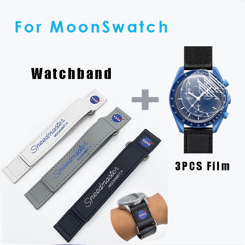 Dây Đeo Da 20mm Thay Thế Chuyên Dụng Cho Omega X Swatch Joint MoonSwatch