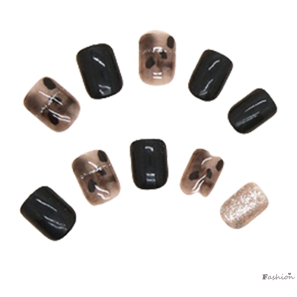 Móng Tay Giả Màu Bạc Lấp Lánh Thời Trang Cho Nữ