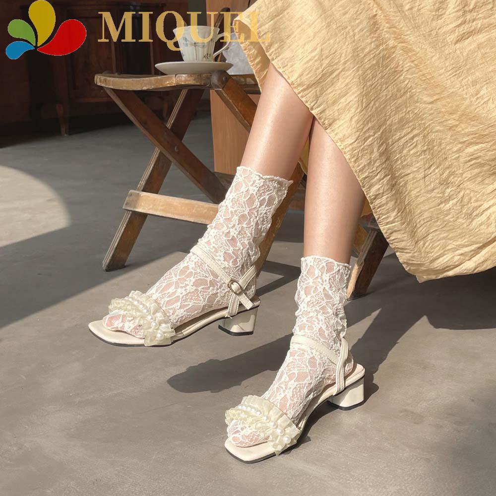 Tất Lưới Thoáng Khí Họa Tiết Hoa Thời Trang Cho Nữ