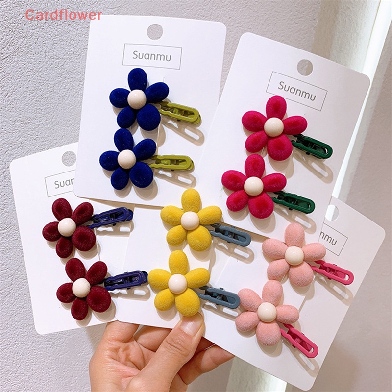 1 Cặp Kẹp Tóc Hình Hoa Nhiều Màu Sắc Ngọt Ngào Cho Nữ