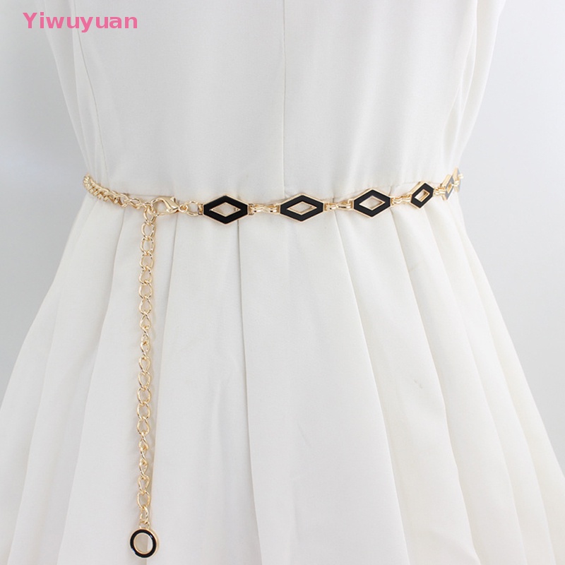 Thắt Lưng Dây Xích Kim Loại Mỏng Điều Chỉnh Được Thời Trang Quyến Rũ Cho Nữ