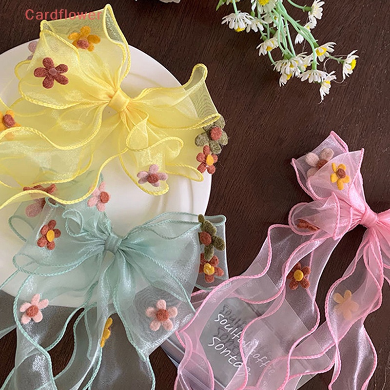 Kẹp Tóc Nơ Dài Dễ Thương Thời Trang Xuân Hè Cho Bé Gái