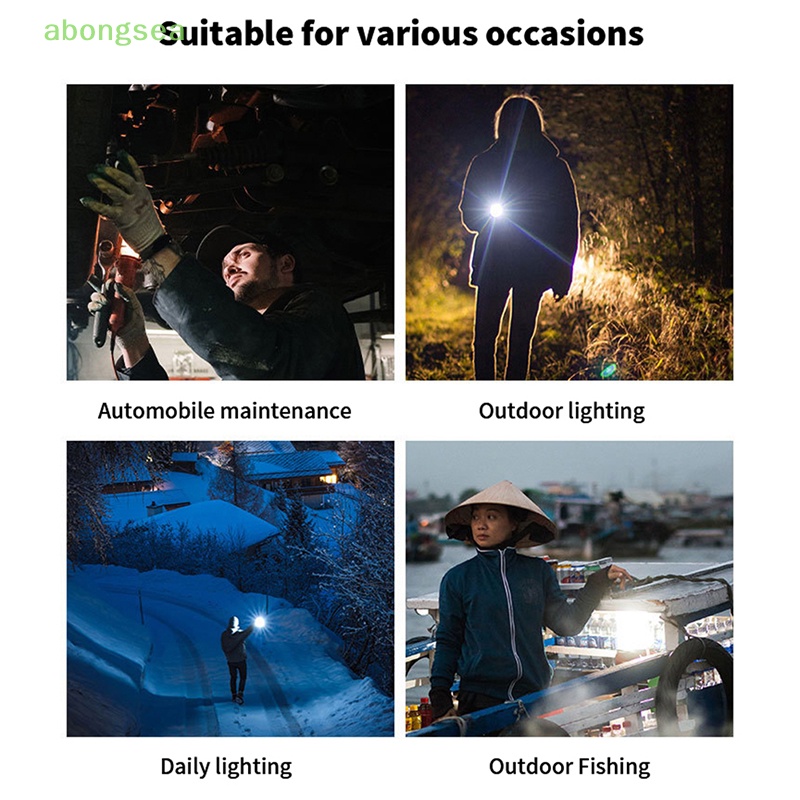 Đèn Pin LED Mini Bongsea Chống Thấm Nước Sạc USB Chất Lượng Cao