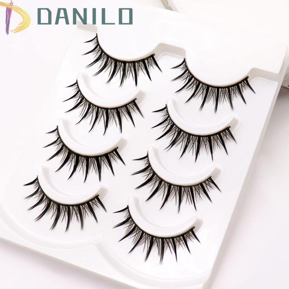 [Hàng mới về] Set 4 cặp lông mi giả cong dày phong cách Nhật Bản làm bằng tay