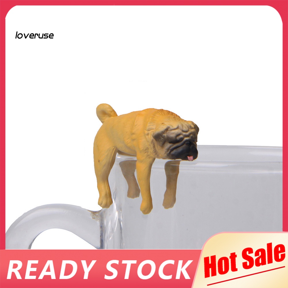 Mô Hình Chú Chó Pug Mini Có Móc Treo Trang Trí Sân Vườn