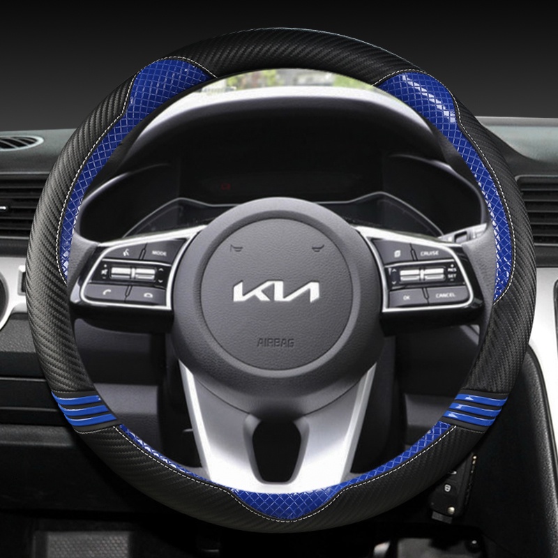 Bọc Vô Lăng Xe Hơi 38cm 15 "Bằng Da Chuyên Dụng Cho Kia Ceed Sportage Picanto Cerato Seltos Soul Rio 3 4 5 K3 K5 2022