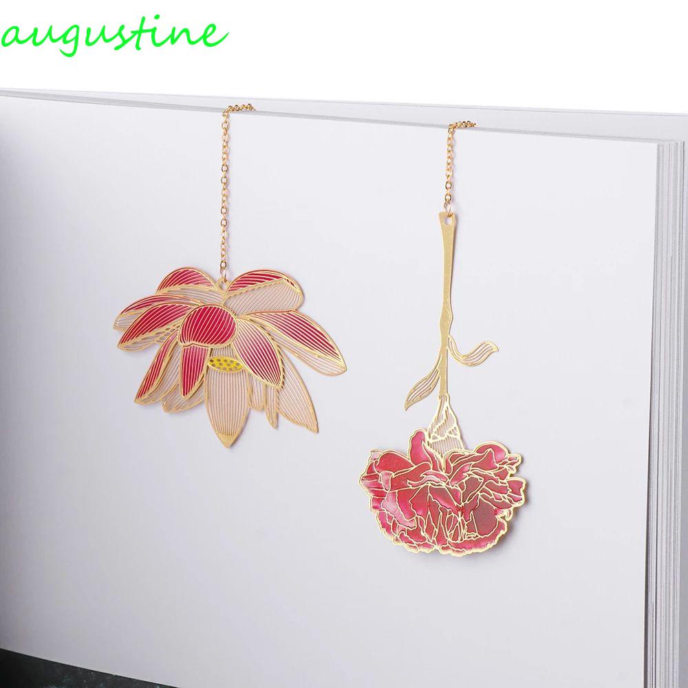 Thẻ Đánh Dấu Trang Sách Hình Lá Sen / Lá Hoa Mơ / Lá Phong Cách Trung Quốc Sáng Tạo