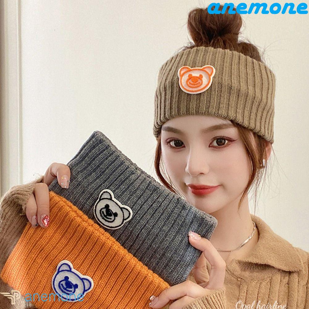 Băng Đô Đan Len Co Giãn Hình Gấu Dễ Thương