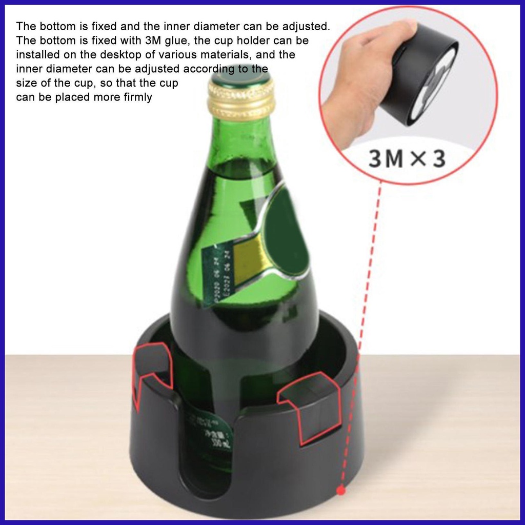 Giá Đỡ Cố Định Cốc / Đồ Uống Để Bàn Kèm Miếng Dán 3M Tiện Dụng Cho Gia Đình / Văn Phòng