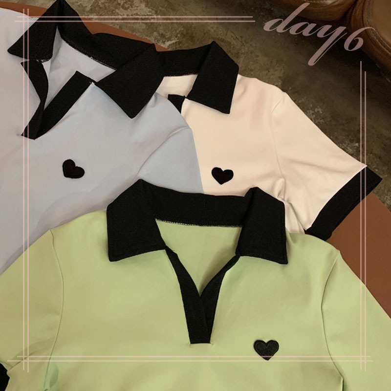 Áo Thun Ngắn Tay Phong Cách Hàn Quốc Đơn Giản Dành Cho Nữ