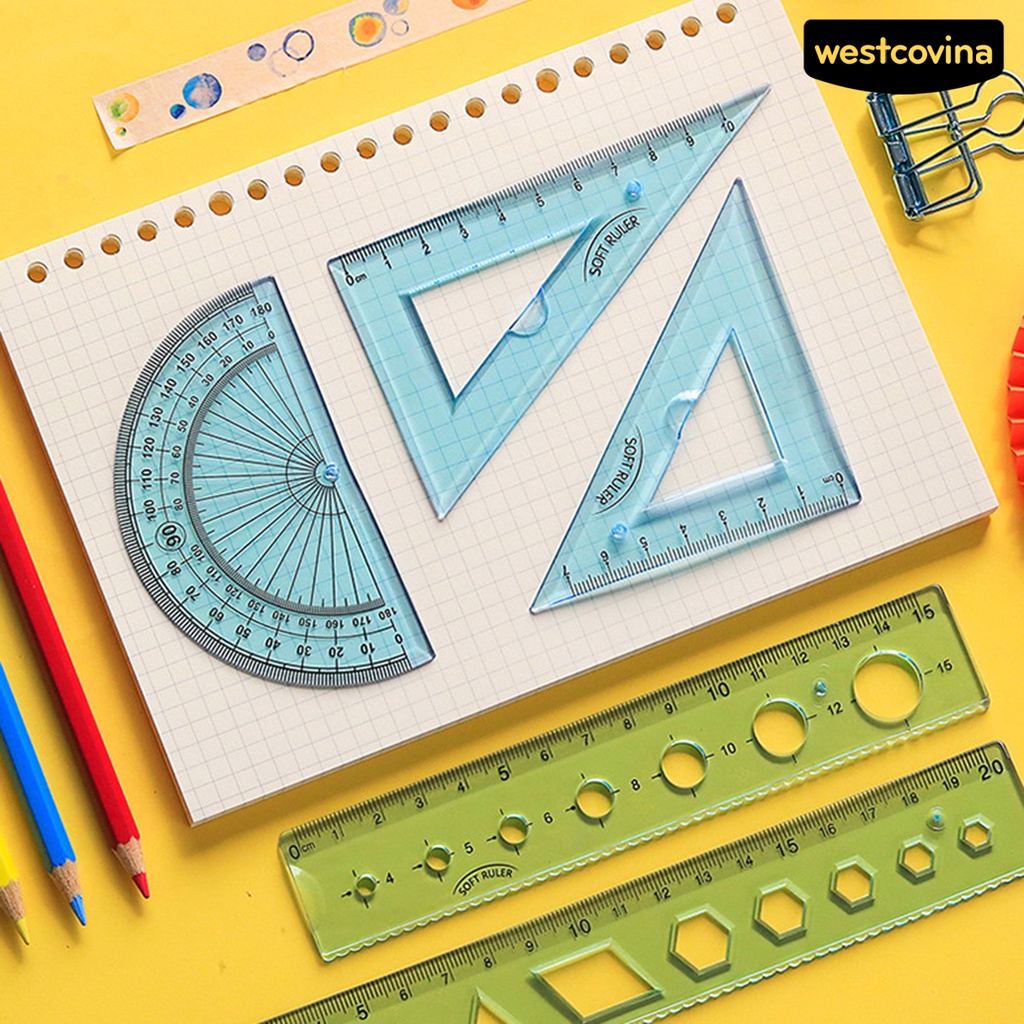 [COD]♪Bộ 4 Thước Đo Mềm Trong Suốt Độ Chính Xác Cao