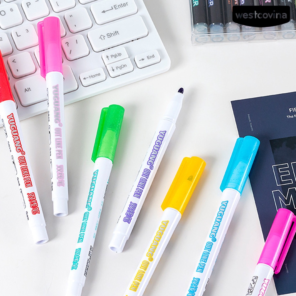 [COD]♪1 Bộ Bút Đánh Dấu Màu Sắc Tươi Sáng Không Mùi Thoải Mái DIY
