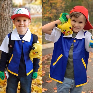 Bộ đồ hóa trang nhân vật tro pokemon dành cho trẻ em và người lớn