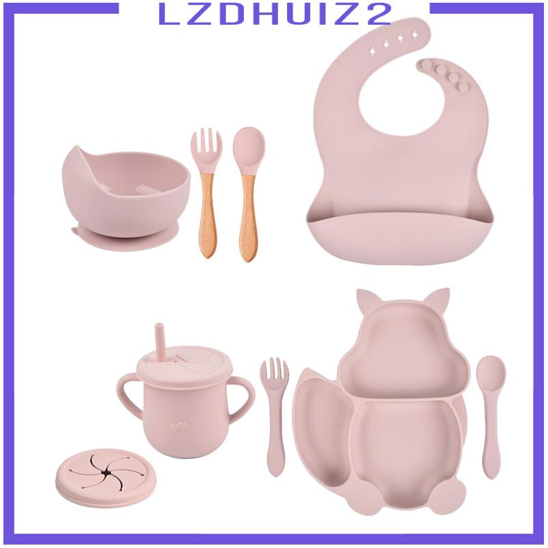 Bộ Tô + Muỗng + Nĩa Bằng Silicone Chống Thấm Nước Tiện Dụng