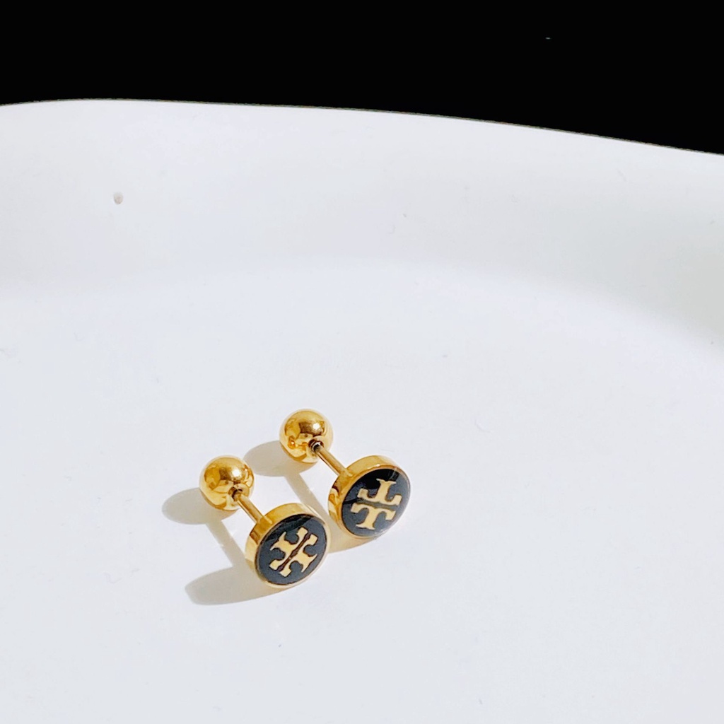 Khuyên Tai Đinh Tán Hình Học Bằng Thép Titan Epoxy Đơn Giản Dễ Phối Đồ Mori Series Khí Chất