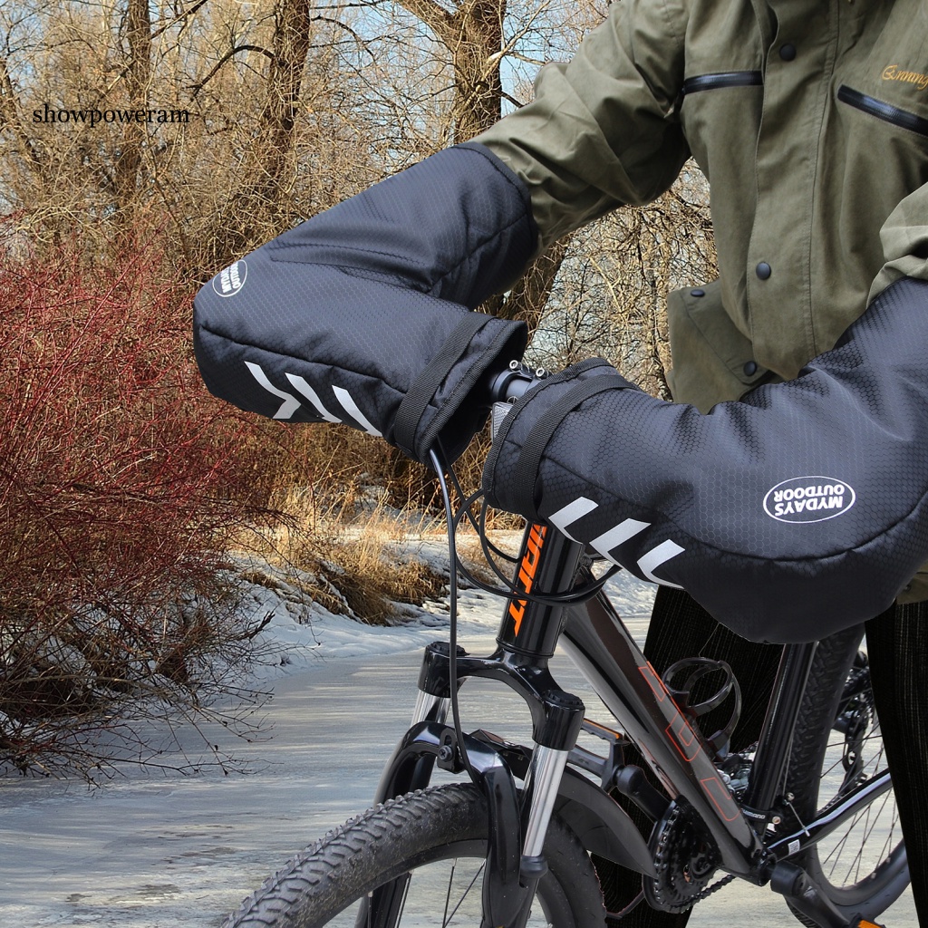 1 Cặp Găng Tay Lái Xe Đạp / Xe Máy Vải Oxford Mềm Ấm Áp Chống Thấm Nước