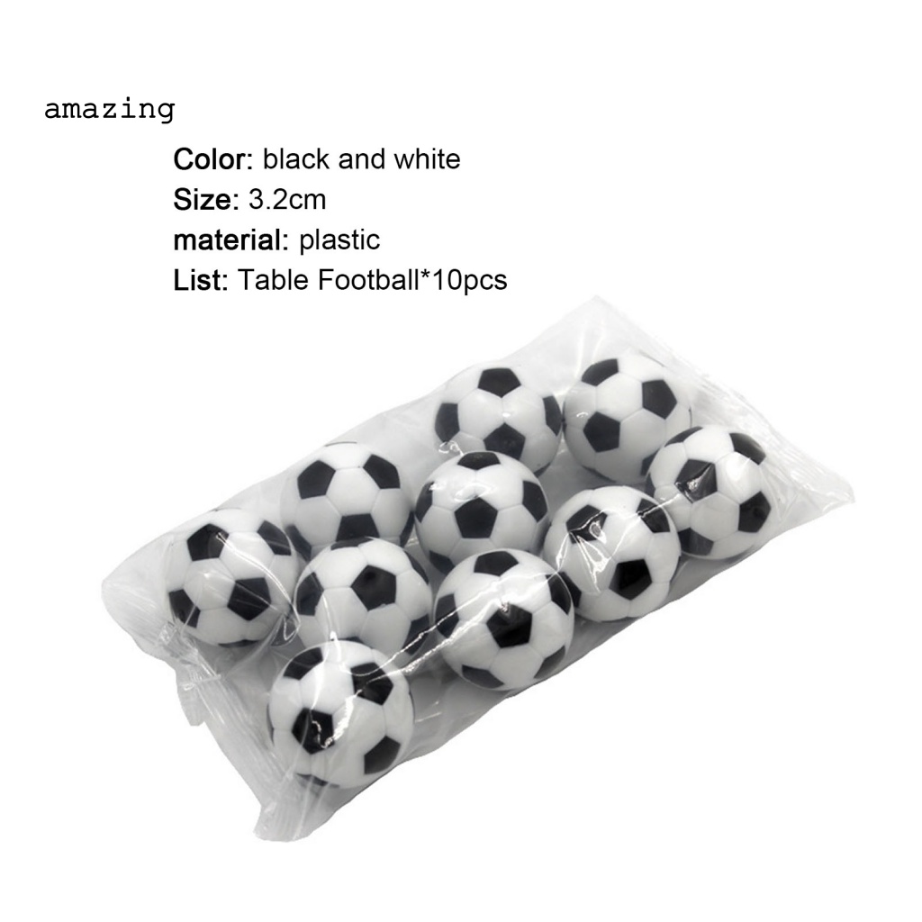 Bộ 10 Quả Bóng Đá Mini Để Bàn Màu Trắng Đen Chống Mòn