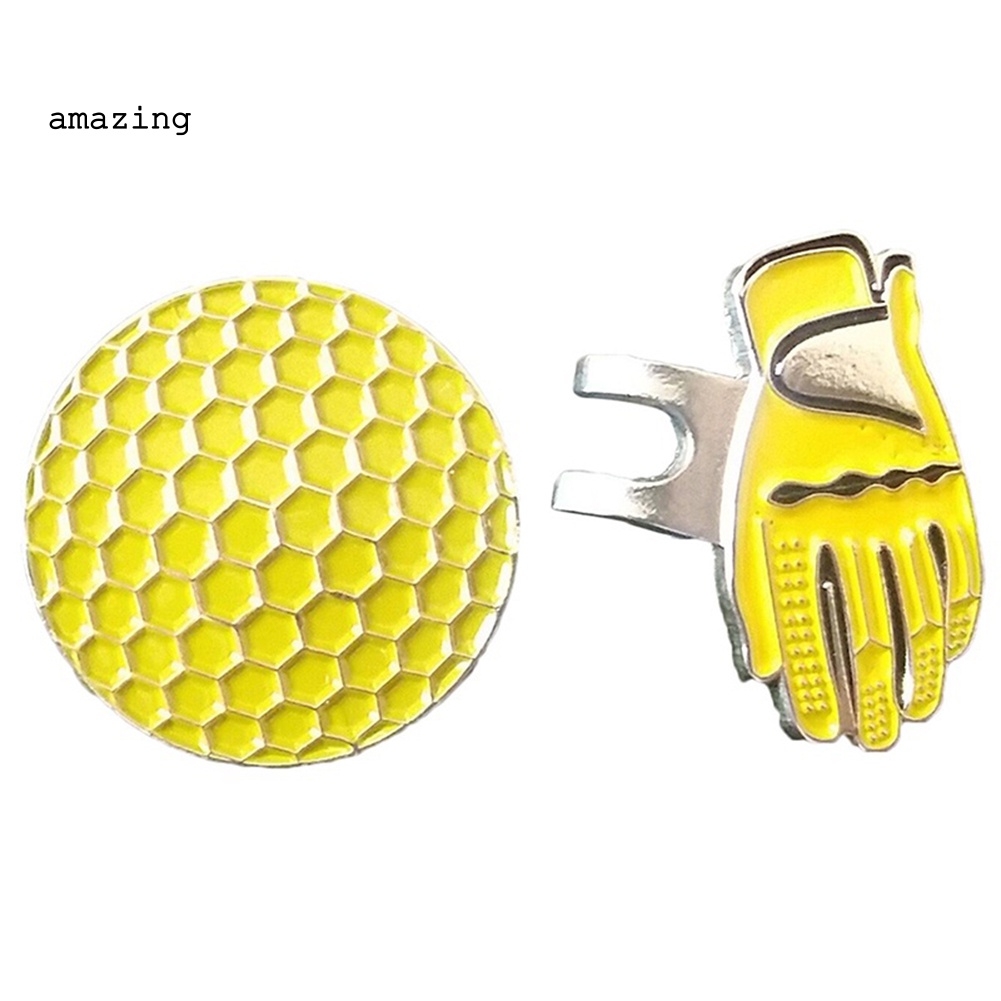 Kẹp Nam Châm Đánh Dấu Bóng Golf Kèm Găng Tay Và Mũ Lưỡi Trai Hỗ Trợ Luyện Tập