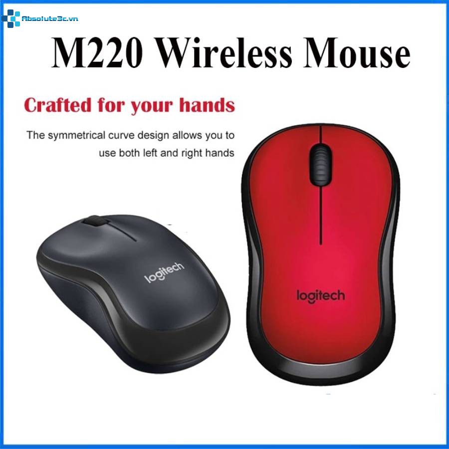 Chuột Quang Không Dây Logitech M220 2.4GHz 1000 DPI Cho PC / Văn PhòNg