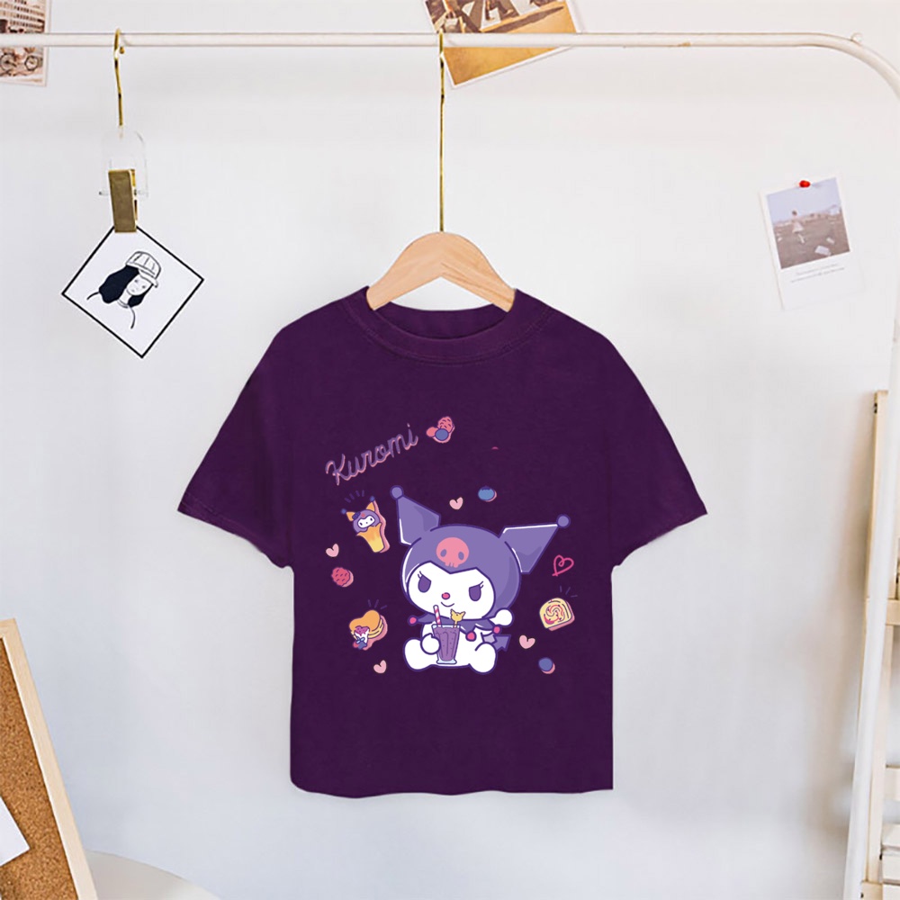 Kuromi Áo Thun Ngắn Tay Họa Tiết melody Xinh Xắn Dành Cho Bé
