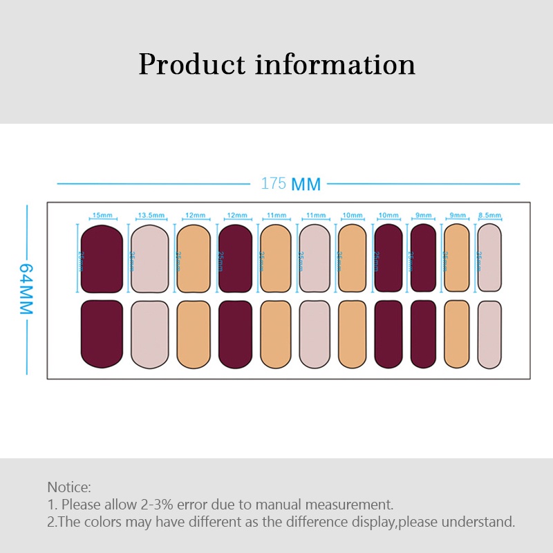 Miếng Dán Trang Trí Móng Tay 3D DIY Che Phủ Toàn Diện