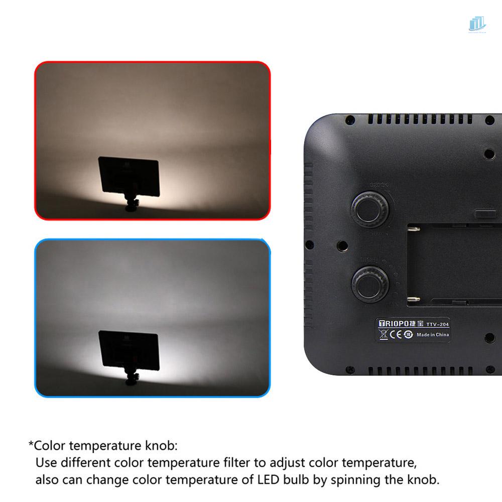 Bảng Đèn LED Siêu Mỏng TTV-204 3200K ~ 5500K Có Thể Điều Chỉnh Độ Sáng Cho Máy Ảnh Pentax DSLR NP-FM