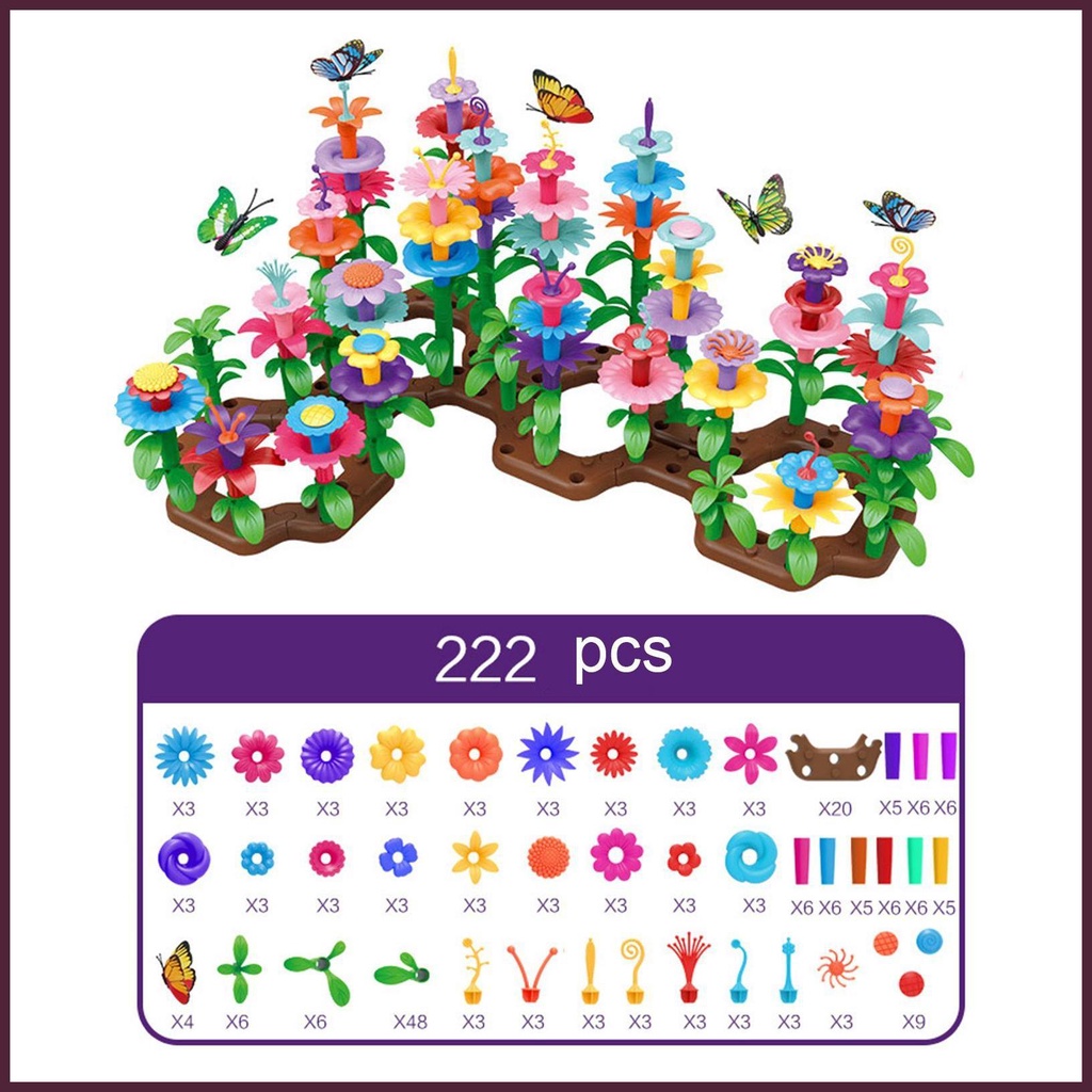 Bộ Đồ Chơi Khối Xếp Chồng Lên Nhau Dùng Làm Vườn Hoa / Tòa Nhà