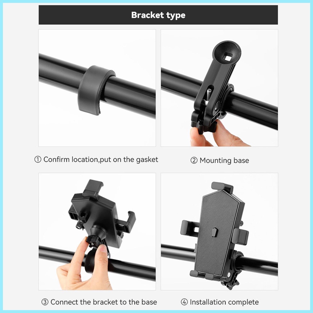 Giá Đỡ Điện Thoại Chống Trượt Xoay 360 Độ Gắn Xe Đạp / Mô Tô