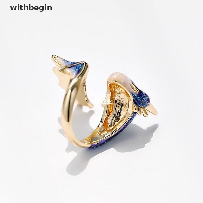 Nhẫn Hở Hình Rồng Xanh Nhỏ Xinh Thủ Công Độc Đáo