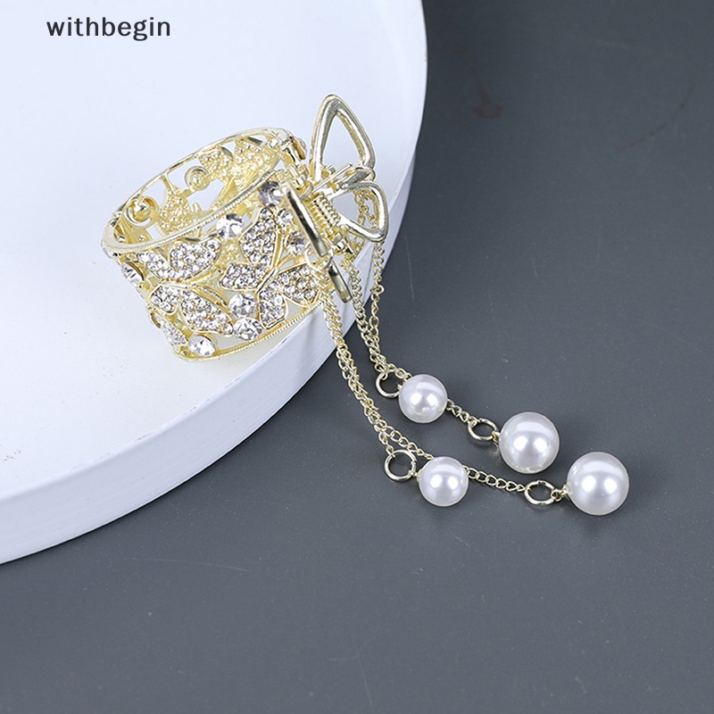 Kẹp Tóc Đính Đá Ngọc Trai Giả Thời Trang Dành Cho Nữ