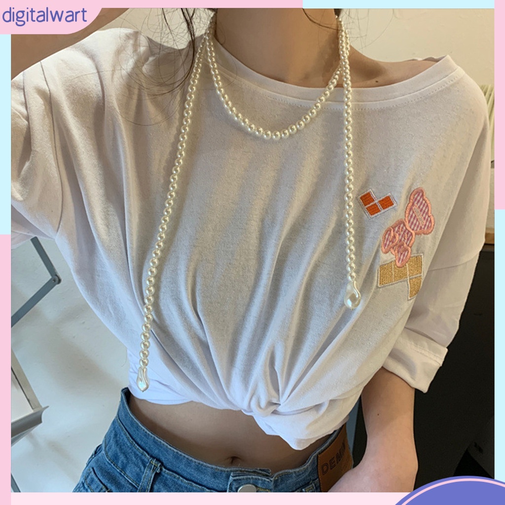 Vòng Cổ Choker Dài Nhiều Lớp Đính Ngọc Trai Nhân Tạo Phong Cách Vintage Cho Nữ