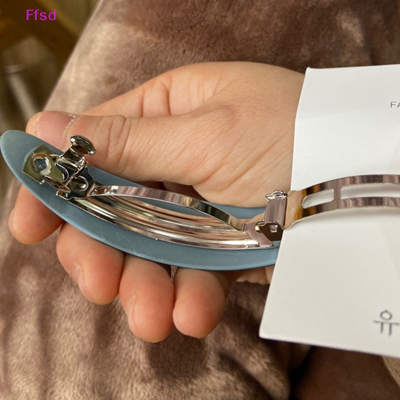 {Ffsd} Kẹp Tóc Đuôi Ngựa Hình Học Màu Nhám Thanh Lịch Cho Nữ * Bán Chạy