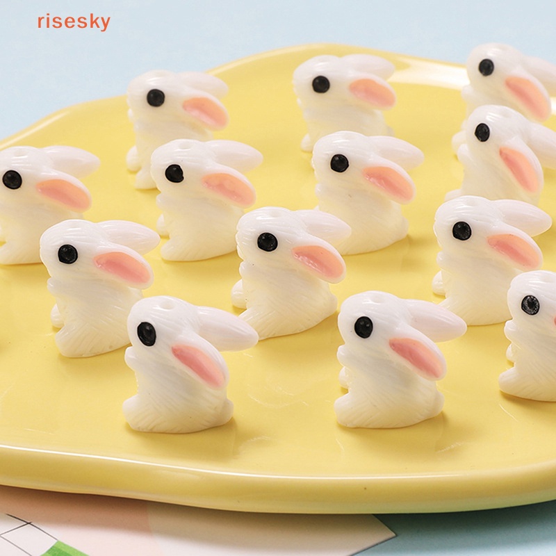 Chuỗi Hạt Sứ Trắng Hình Thỏ Hoạt Hình Dùng Làm Trang Sức Thủ Công