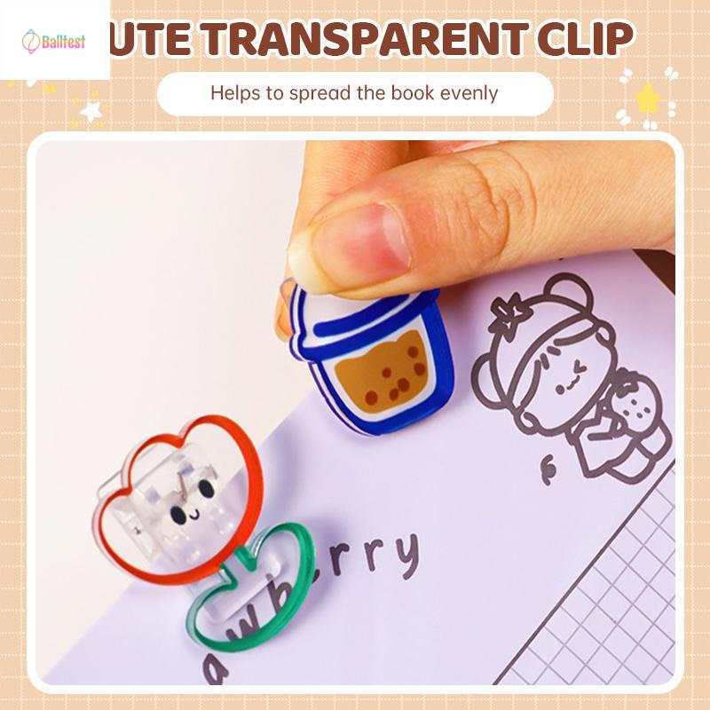 Phim hoạt hình dễ thương Kẹp acrylic Snack Niêm phong Clip Giấy kiểm tra của học sinh Kẹp gọn gàng Lưu ý Clip tin nhắn