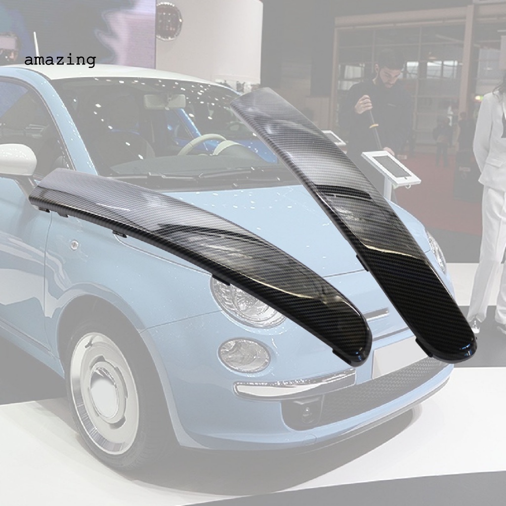 Bộ 2 Miếng Dán Họa Tiết Sợi Carbon Chống Thấm Nước Chịu Nhiệt Tốt Tiện Dụng 735455057 735455056 Ốp Lưng Cho Fiat-500 2007-2015