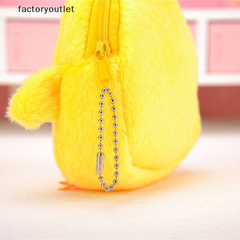 1 Ví Đựng Tiền Xu Mini Mềm Mại Hình Gà Con Dễ Thương