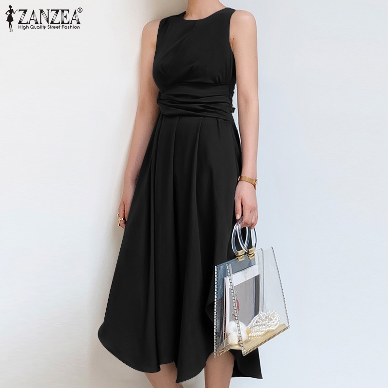 Đầm ZANZEA không tay cổ tròn thời trang quyến rũ