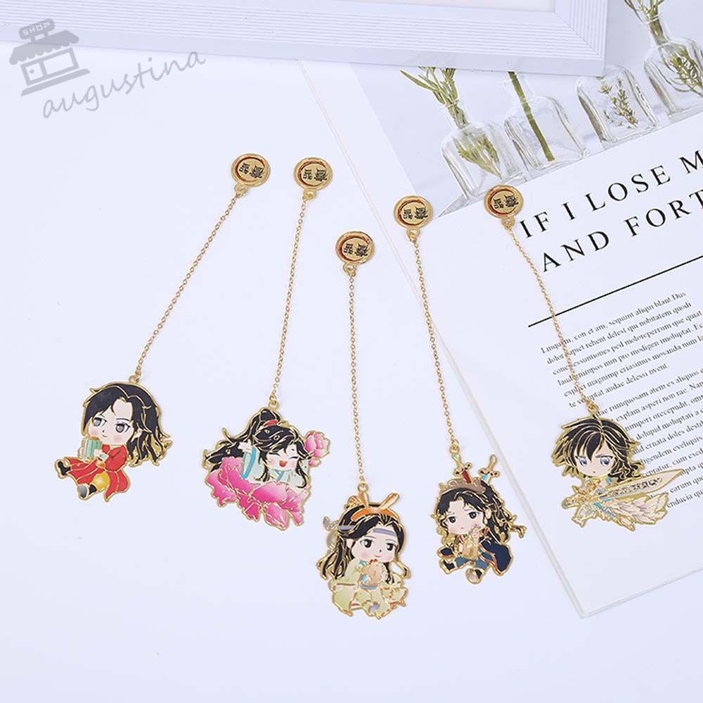 Augustina Mo Dao Zu Shi Shi Bookmark Mặt Kim Loại Rỗng Tua Rua Phong Cách Trung Hoa Hua Cheng