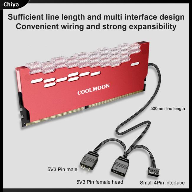 Mô Đun Tản Nhiệt Bộ Nhớ Coolmoon Ra-2 Ram 5v Argb Hiệu Quả Cao Cho Máy Tính