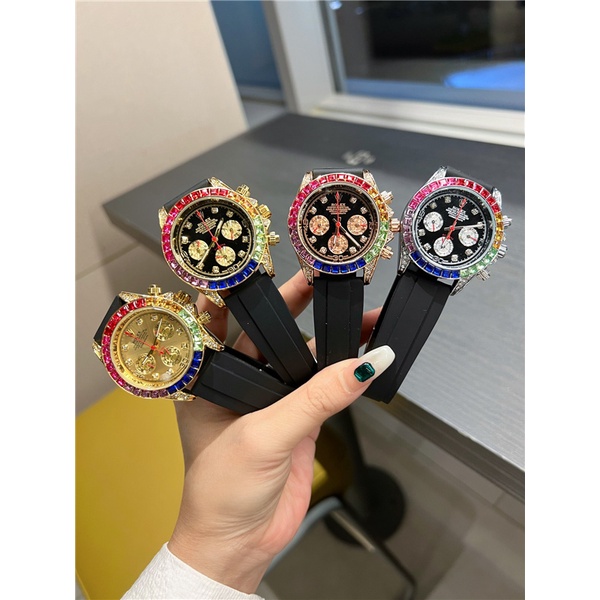 Đồng Hồ Đeo Tay Rolex Màu Cầu Vồng Chống Thấm Nước Dành Cho Nam