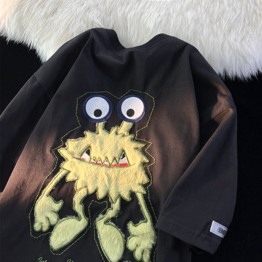 Áo Thun Tay Ngắn Thêu Họa Tiết Hoạt Hình Thời Trang Mùa Hè Cho Nữ