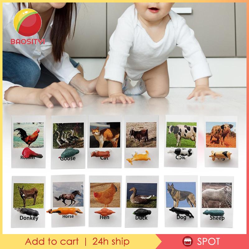 [Baosity1] Thẻ Học Tập Ghép Động Vật Chắc Chắn Cho Trẻ Mẫu Giáo